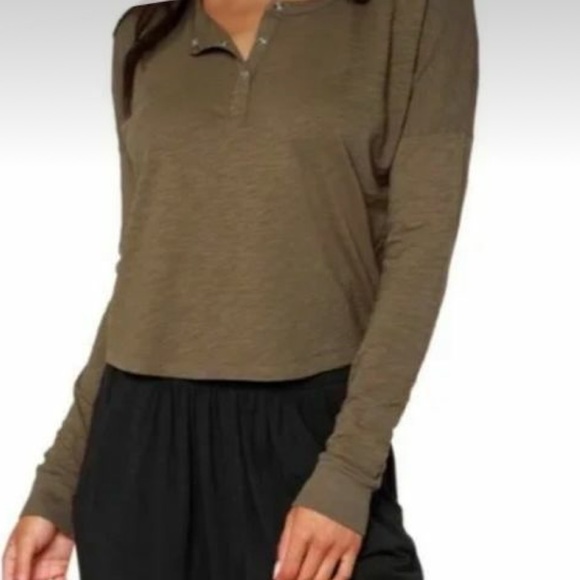 Bobi Ling Sleeve Thermal Henley - Picture 1 of 7